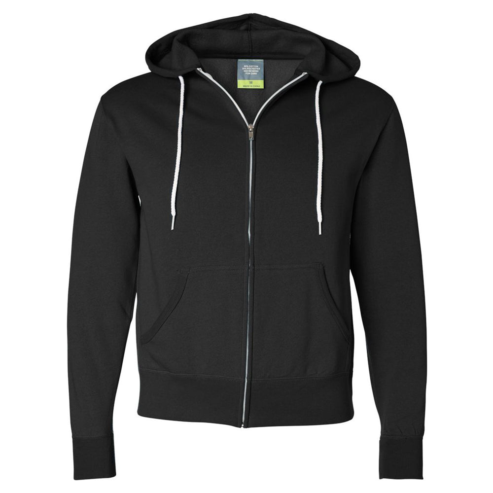 Lightweight Full-Zip Hooded Sweatshirt