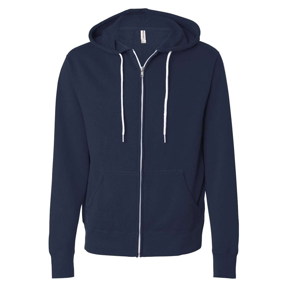 Lightweight Full-Zip Hooded Sweatshirt