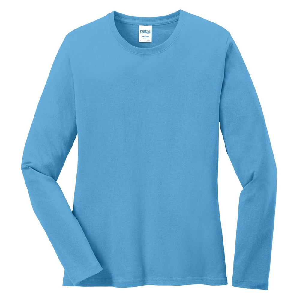 Port & Company® Ladies Long Sleeve Core Cotton Tee