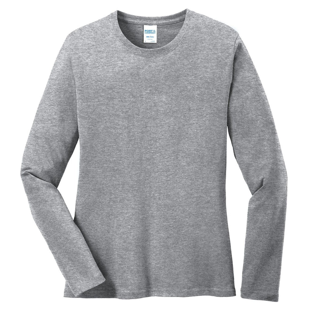 Port & Company® Ladies Long Sleeve Core Cotton Tee