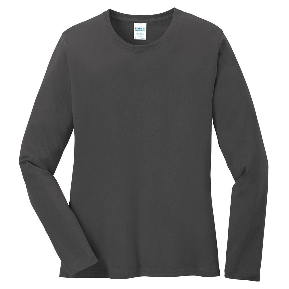 Port & Company® Ladies Long Sleeve Core Cotton Tee