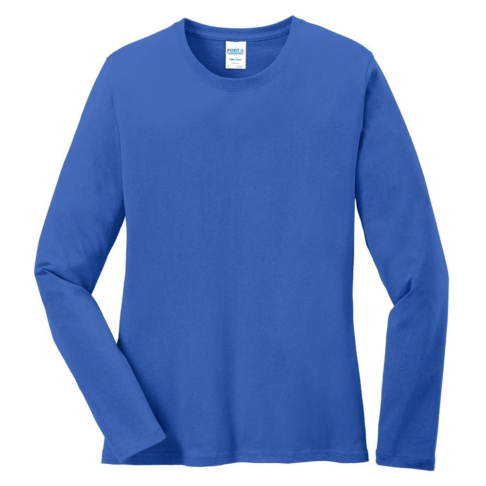 Port & Company® Ladies Long Sleeve Core Cotton Tee