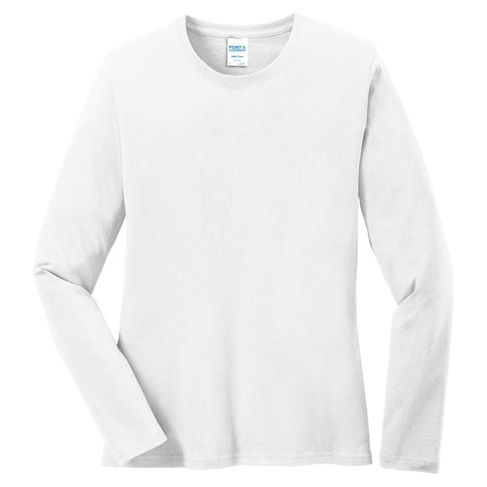 Port & Company® Ladies Long Sleeve Core Cotton Tee